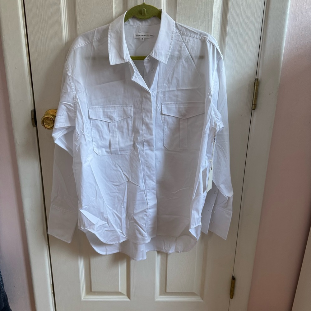 Good American oversized Button-Up Shirt